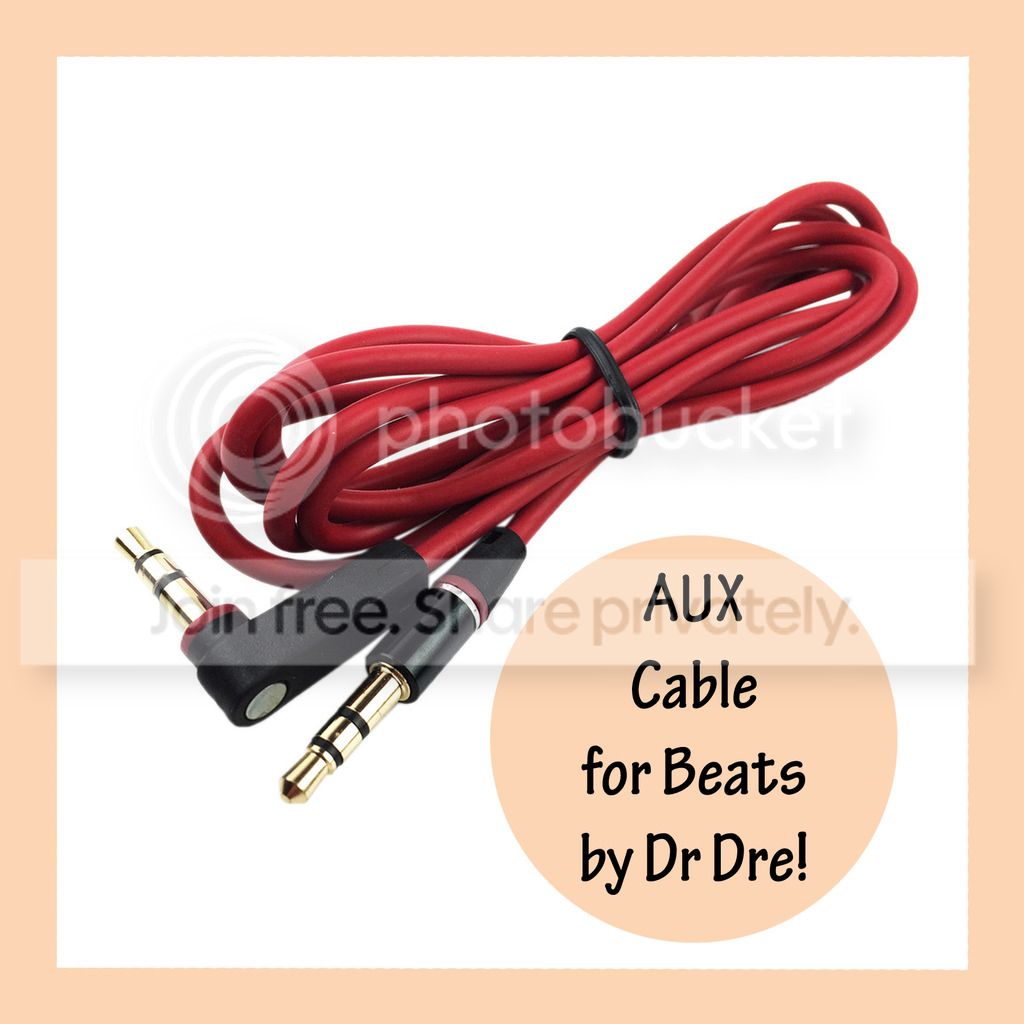 Replacement Headphone Cable for Beats by Dr Dre Earphones 3.5mm Cord